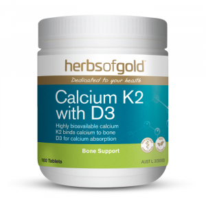 Herbs of Gold – Calcium K2 with D3 – 180 tabs