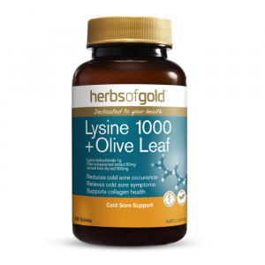 Herbs of Gold – Lysine 1000 + Olive Leaf – 60 tabs