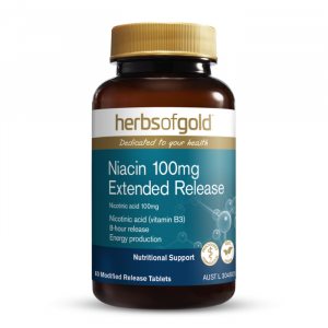 Herbs of Gold – Niacin 100mg Extended Release – 60 tabs