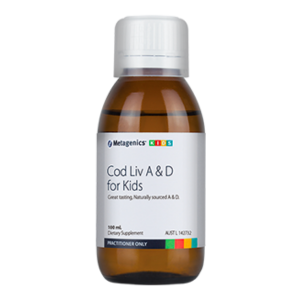 Metagenics Cod Liv A & D for Kids Orange flavour 100 mL oral liquid