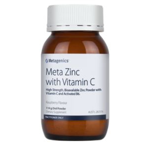 Metagenics Meta Zinc with Vitamin C Raspberry flavour 114 g oral powder