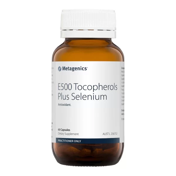 Metagenics – E500 Tocopherols Plus Selenium 60 Tablets